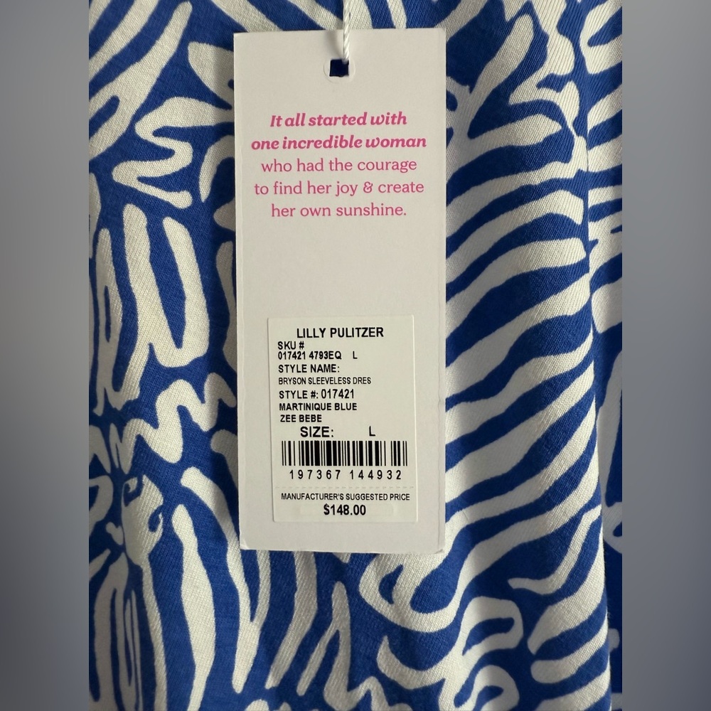 Lilly Pulitzer Bryson sleeveless dress NWT Size L - Picture 3 of 3